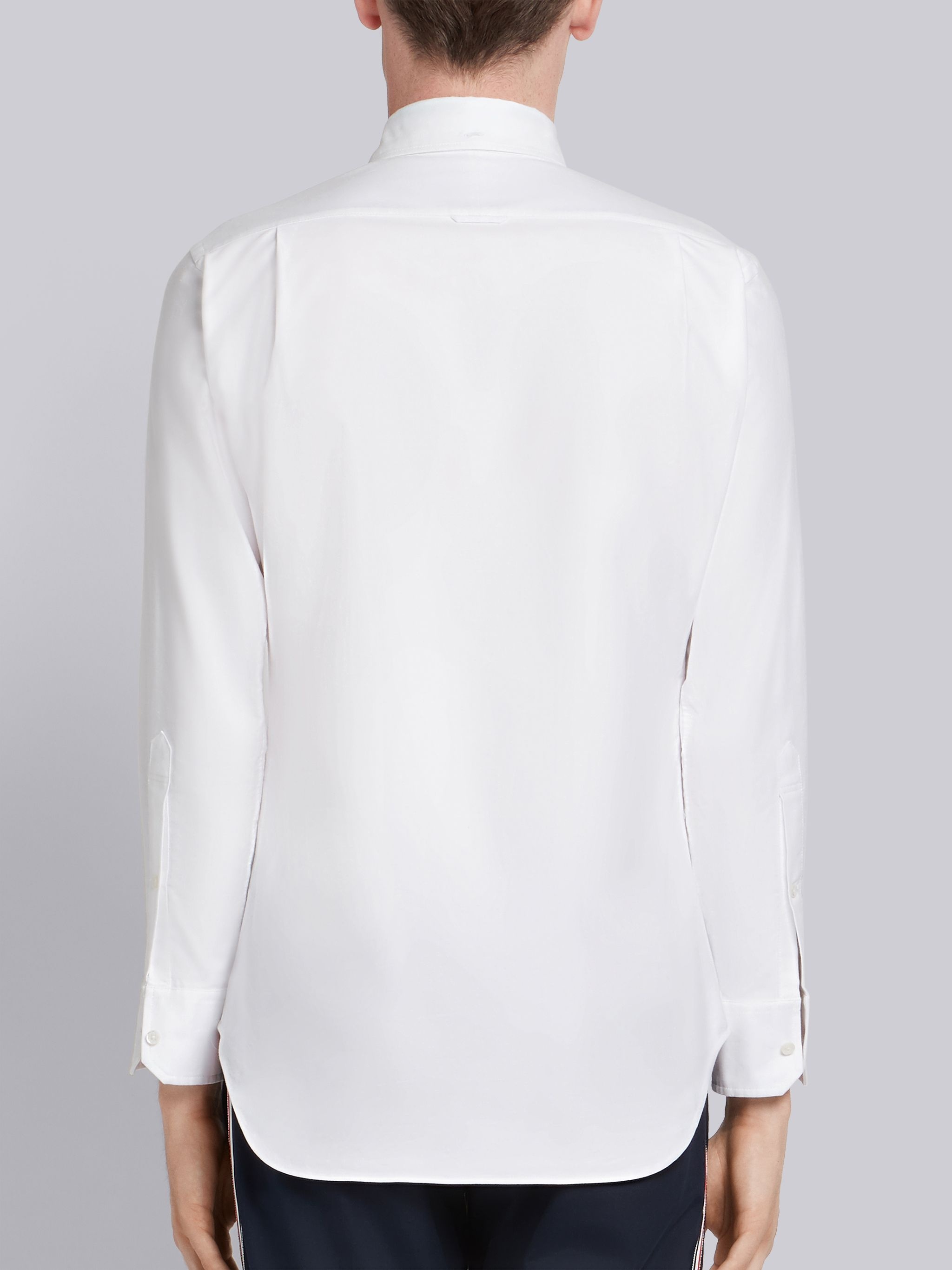 White Oxford Grosgrain Pocket Shirt - 4