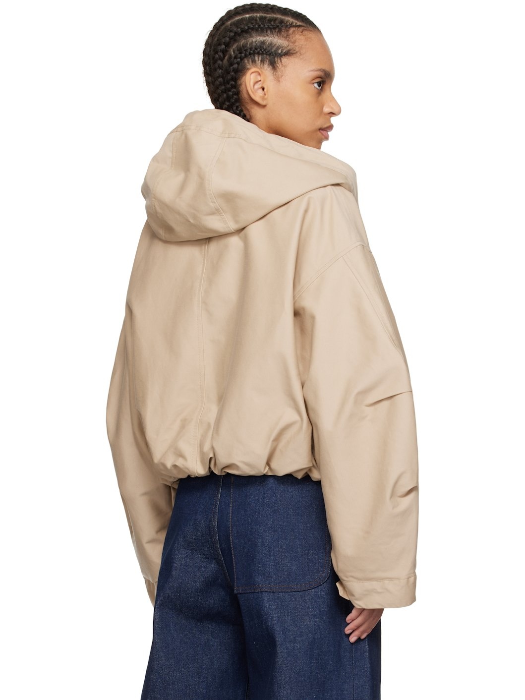 Beige 'The Caraco cropped parka' Jacket - 3