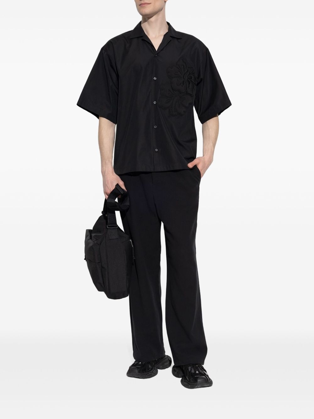 embroidered-motif shirt - 2