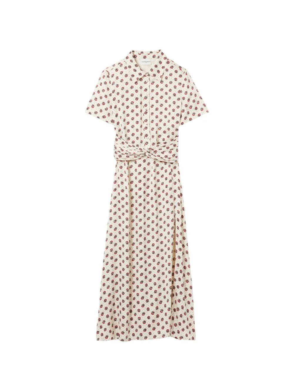 floral knotted midi dress - 1