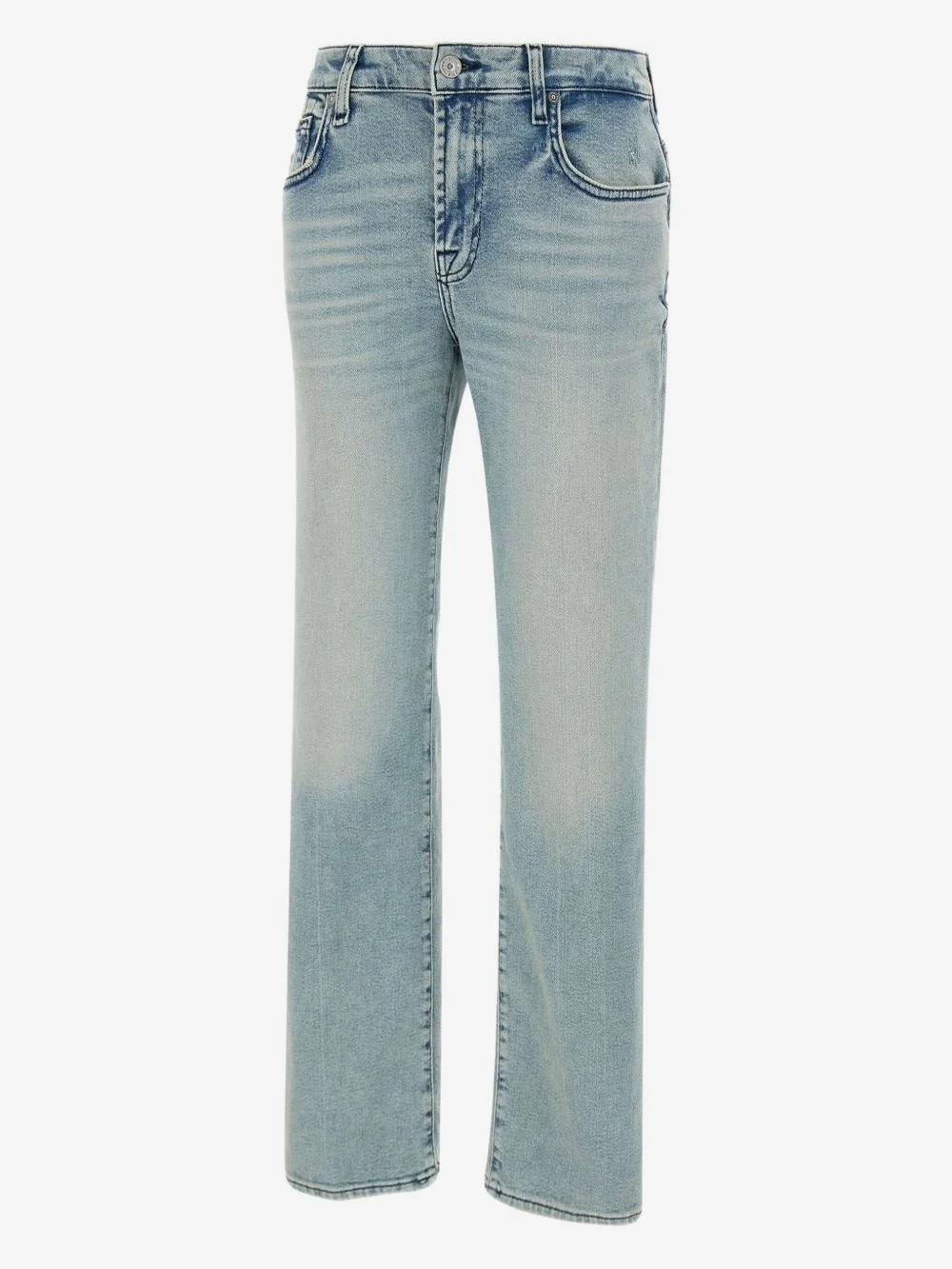 faded straight-leg jeans - 1