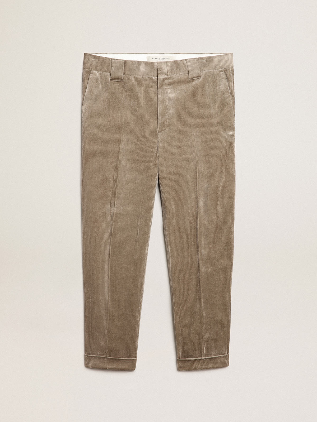 Light beige corduroy pants - 1