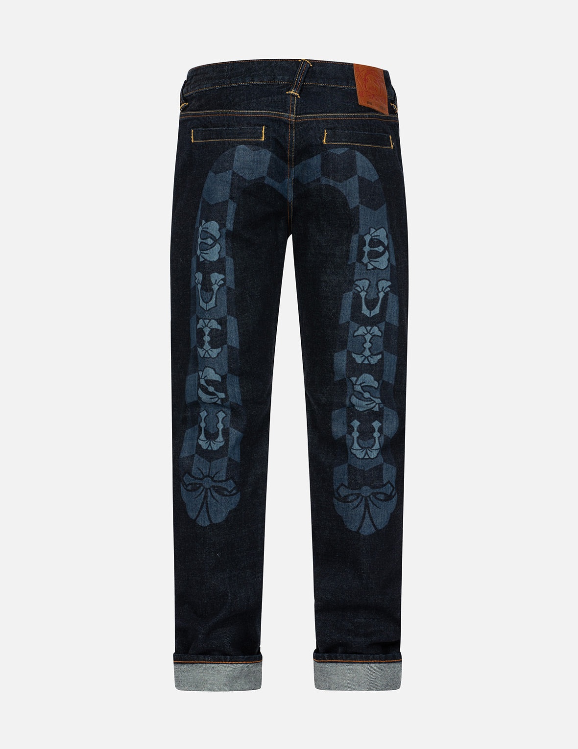 Monogram Daicock Discharged Print Slim Fit Jeans #2010 - 1