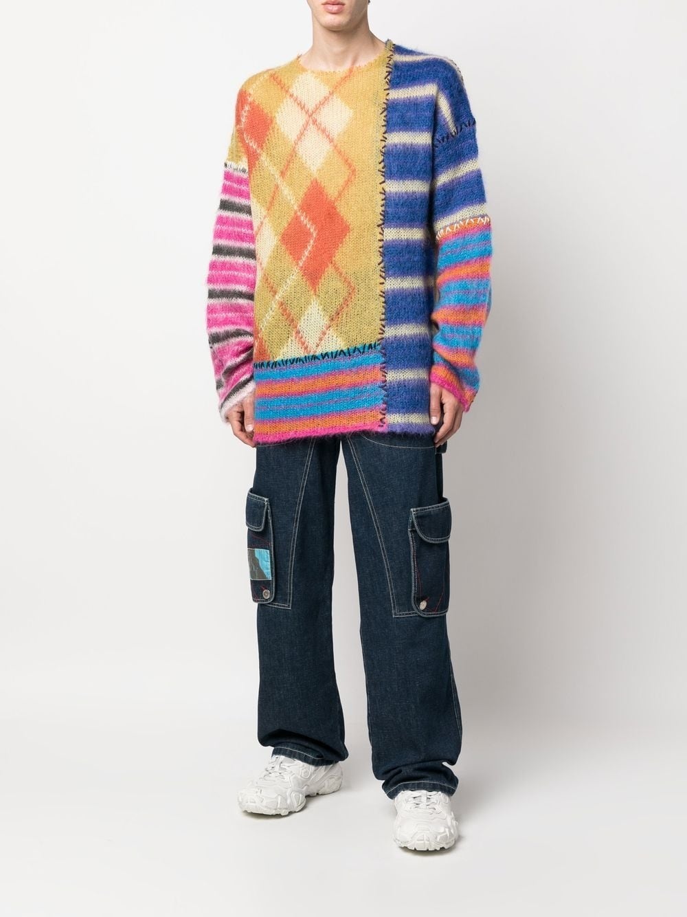 oversized patchwork jumper - 2