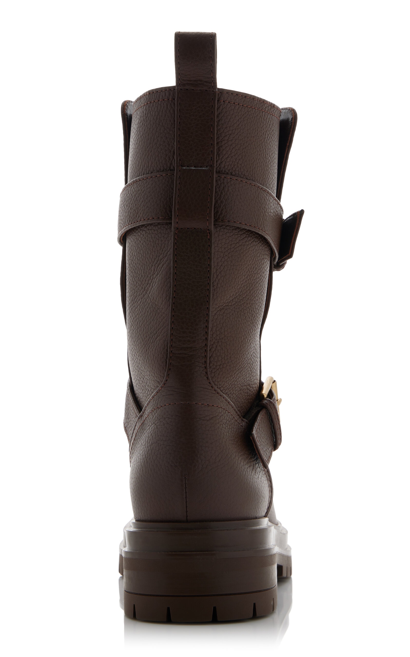 Thiago Buckled Leather Boots brown - 5