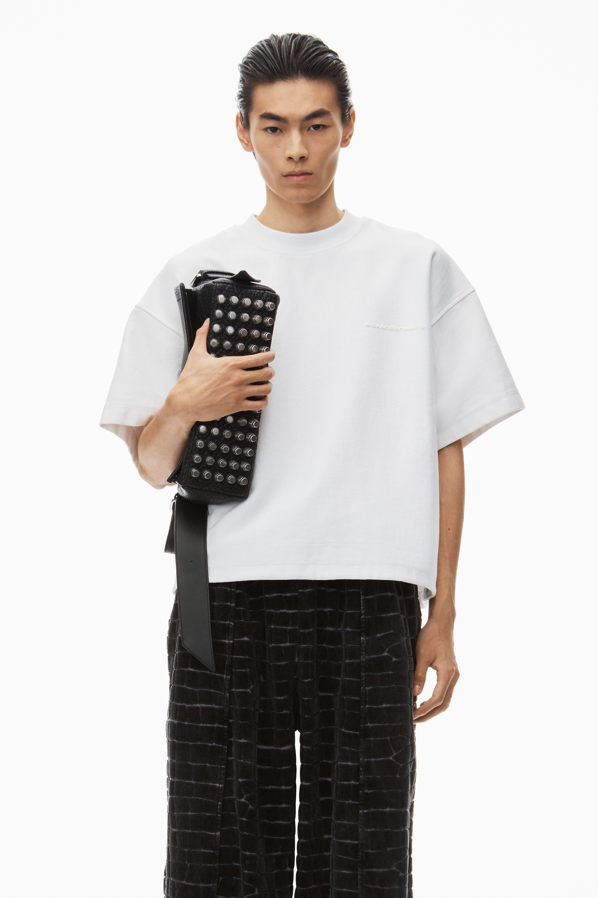 puffed logo oversize tee in cotton - 2