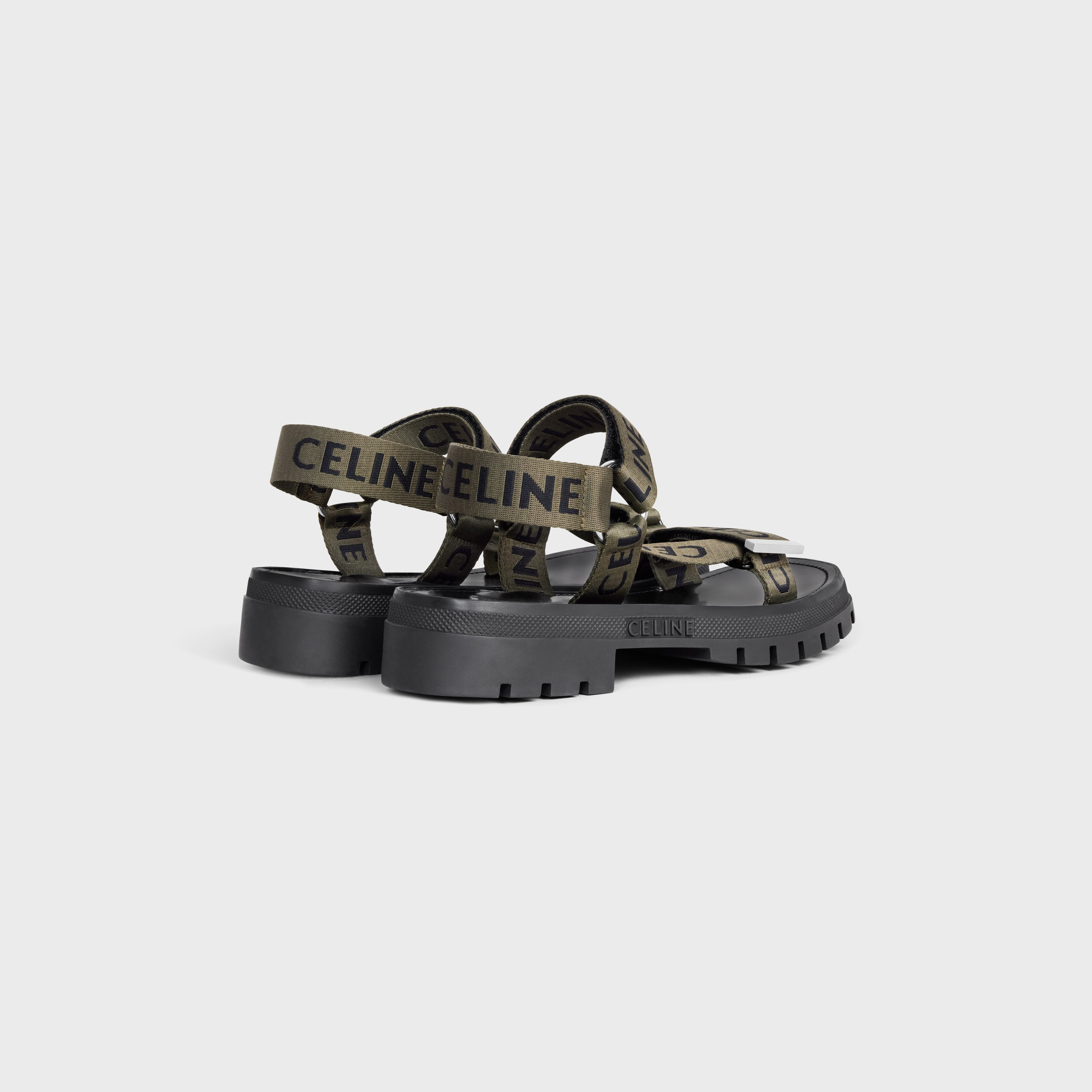 CELINE LEO STRAPPY SANDAL in WITH "CELINE" JACQUARD - 3