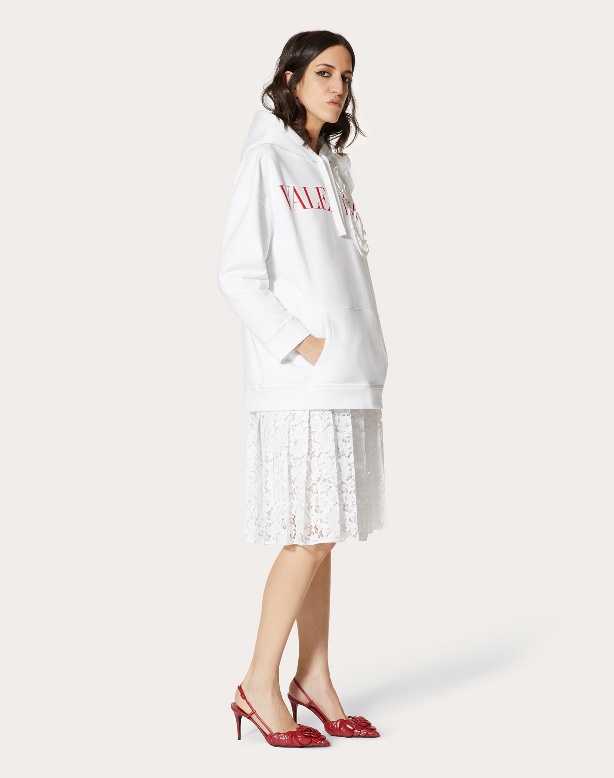 VALENTINO ROSE BLOSSOM JERSEY SWEATSHIRT - 2