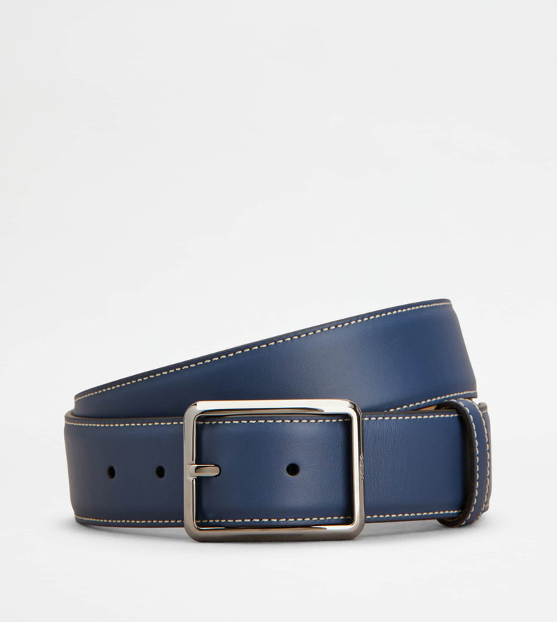 BELT IN LEATHER - BLUE 1