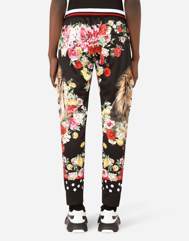 jogging pants with lion mix print - 8