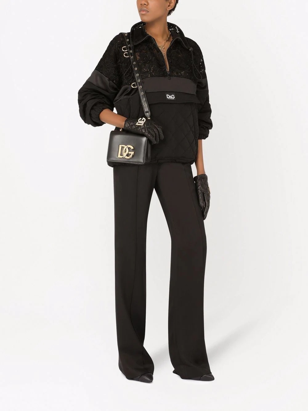 straight-leg twill trousers - 2