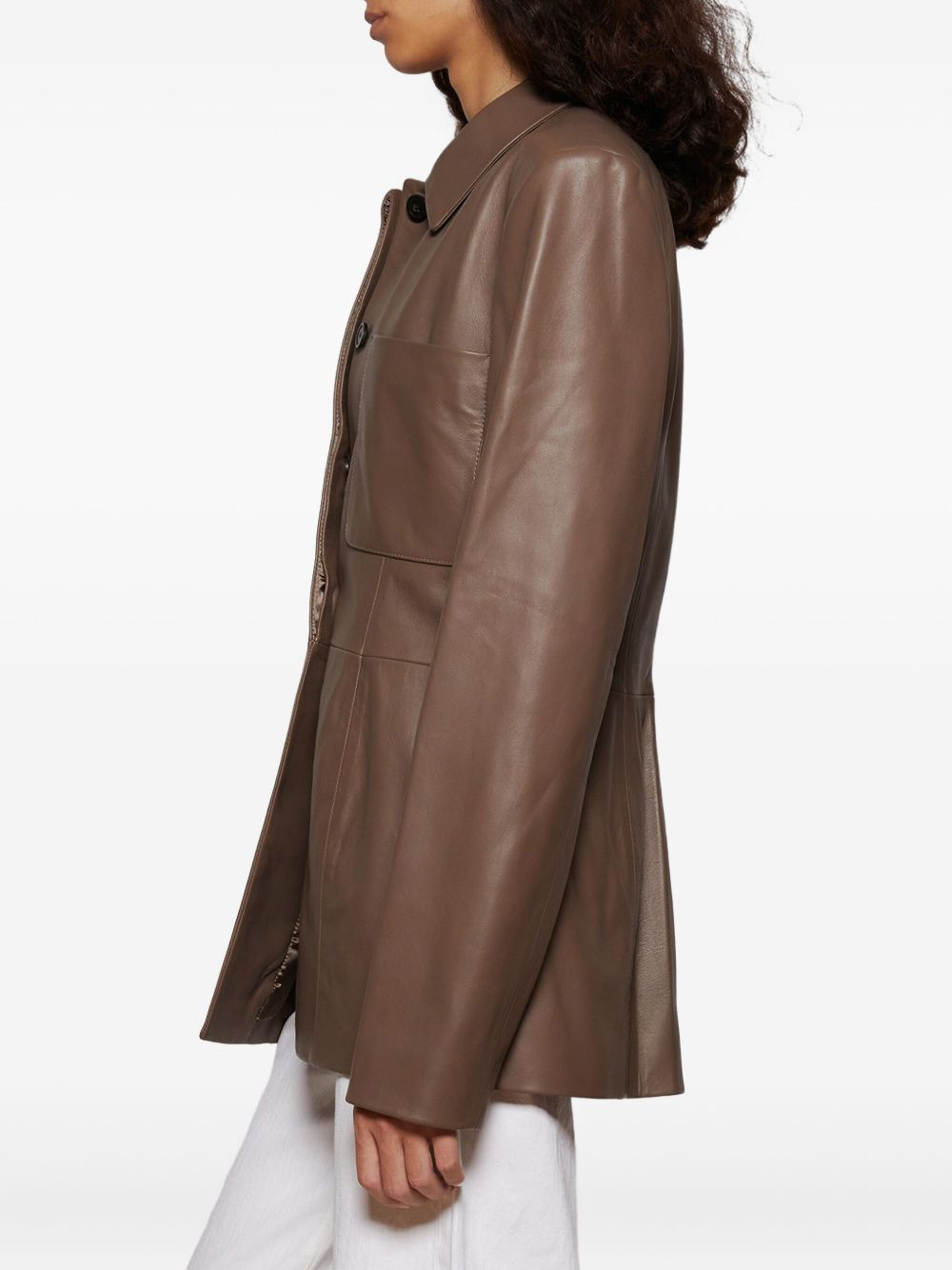 buttoned patch-pocket jacket - 4