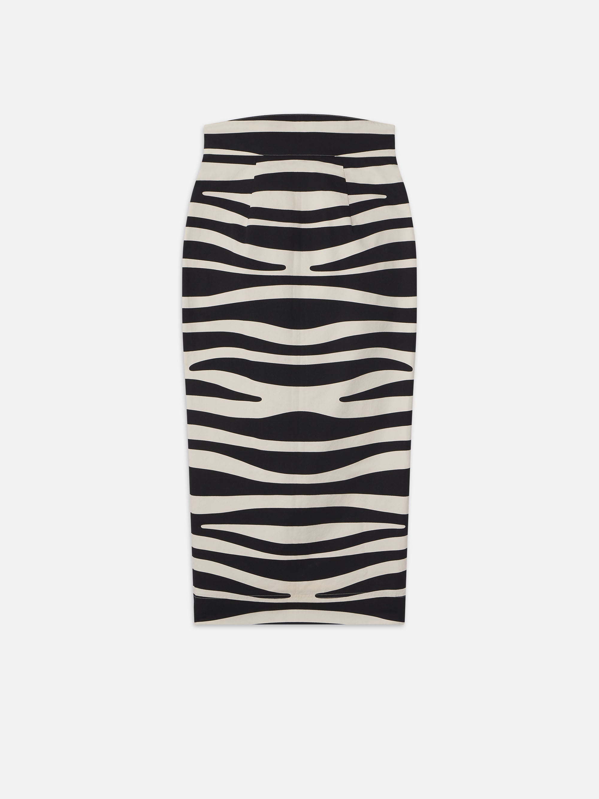 Button Front Skirt in Black Multi - 3
