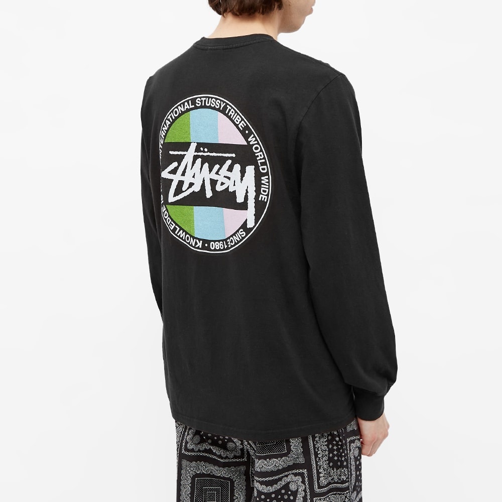 Stussy Long Sleeve Classic Dot Pigment Dyed Tee - 5