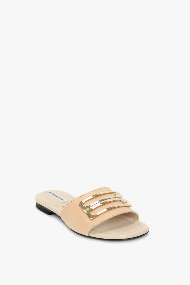 Victoria Beckham B Buckle Slide In Natural Leather outlook
