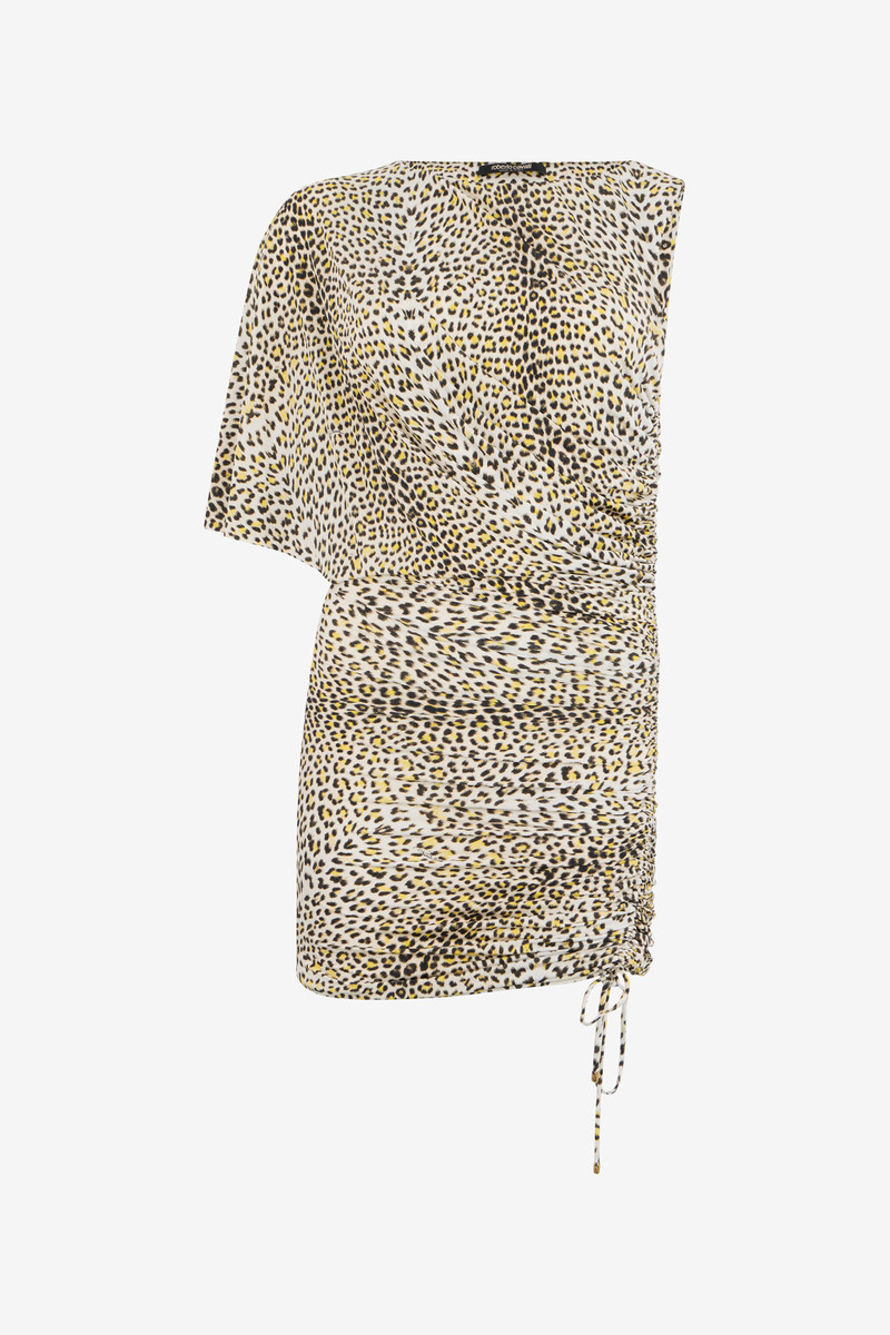 Asymmetric Dress with Pop Jaguar Print 1