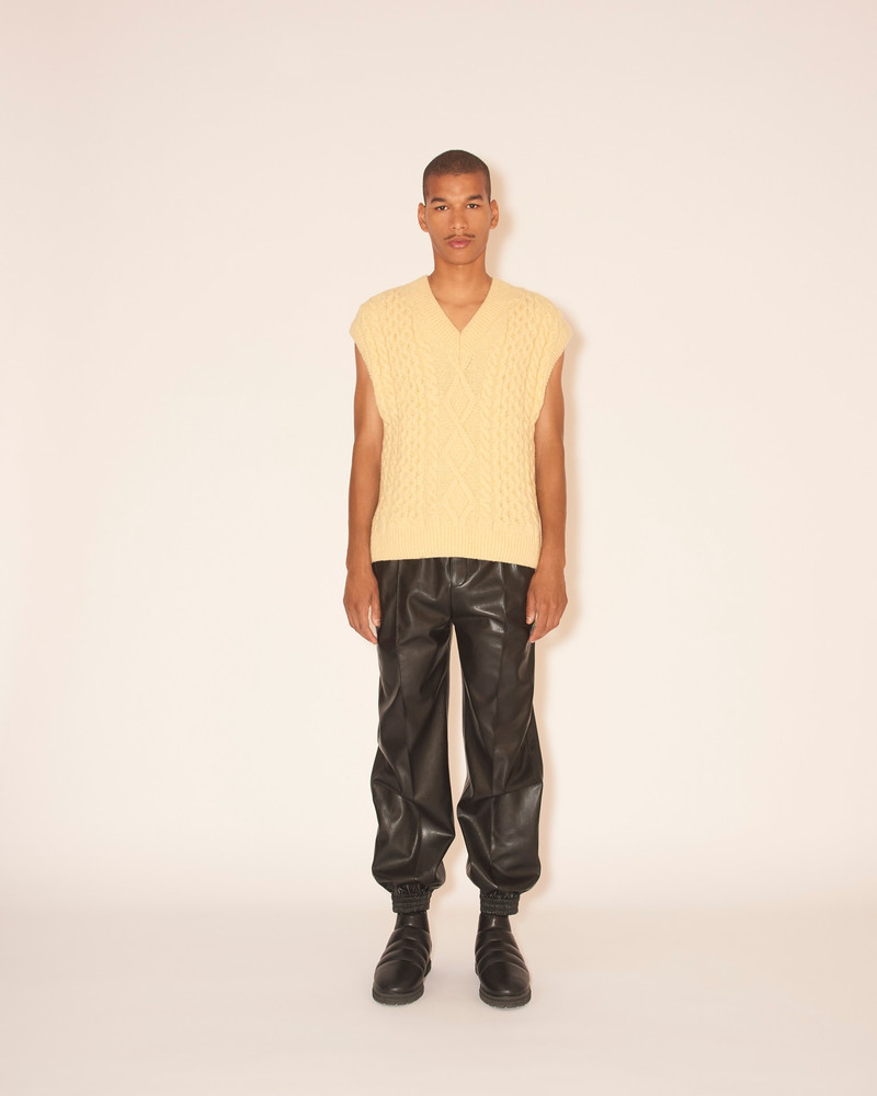 Nanushka DOAN - Cable knit vest - Pale yellow outlook