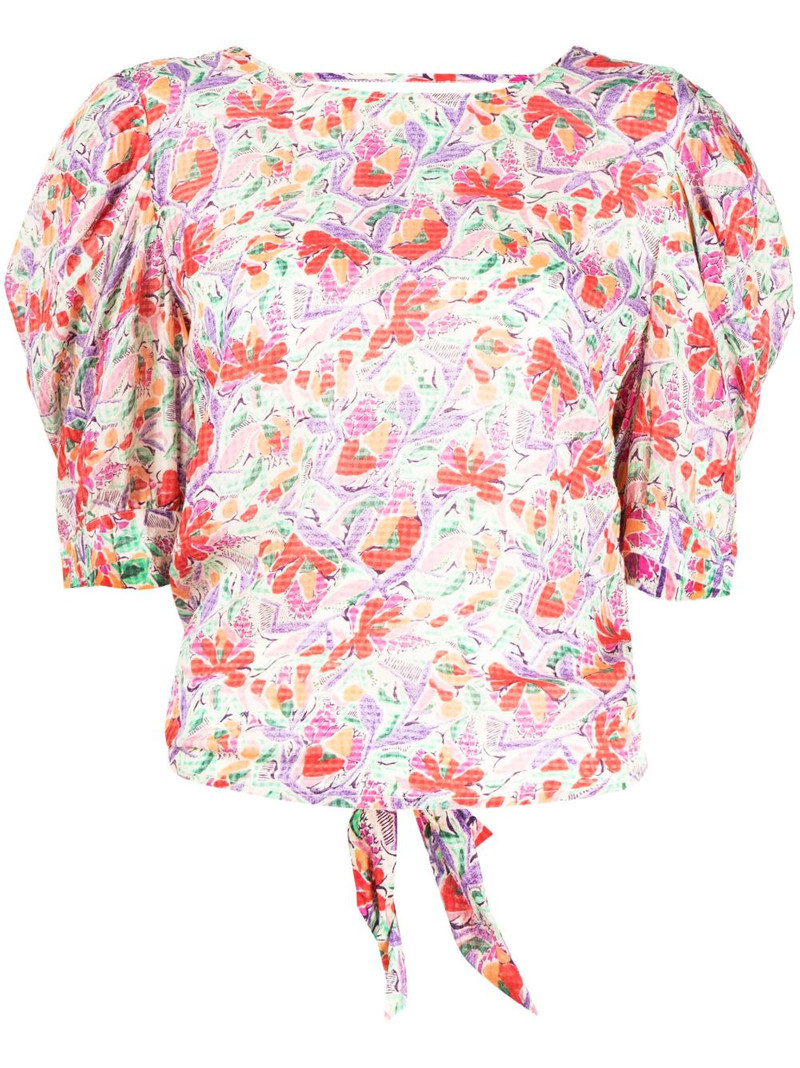 open-back tie-fastening blouse 1