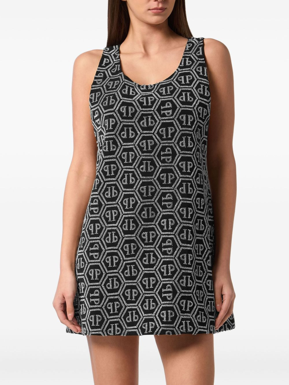 Monogram Strass mini dress - 3