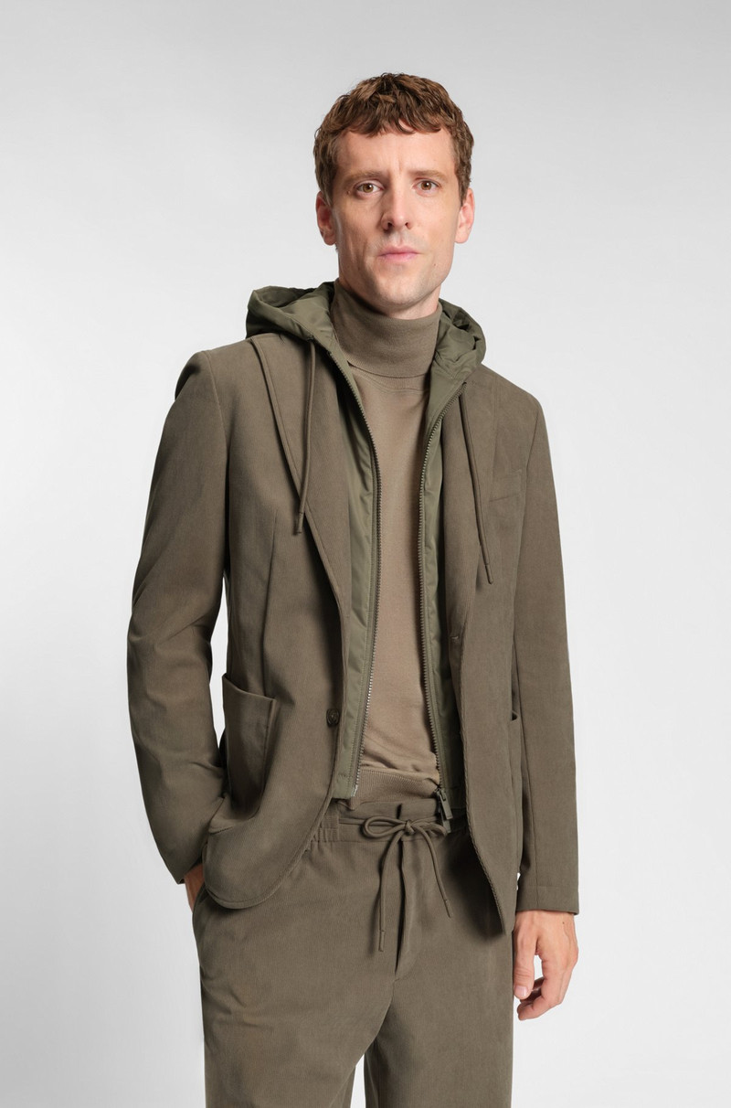 SLIM-FIT JACKET WITH INTEGRATED HOODIE 2