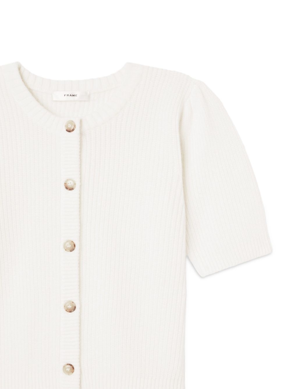 ribbed short-sleeve cardigan - 4
