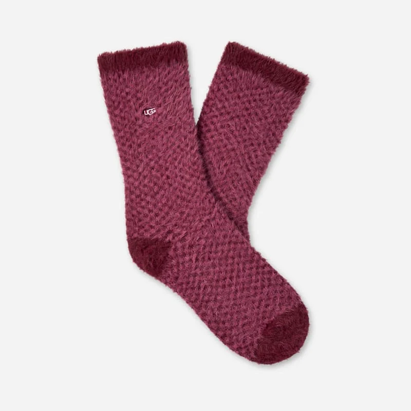 ® Women's Enlie Crew in Coffee Berry/Strawberry Check - 1