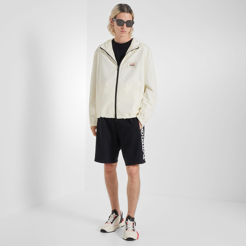 FENDI Shorts with an elastic waist and side inset pockets. Made of black jersey. Customized with side stri outlook