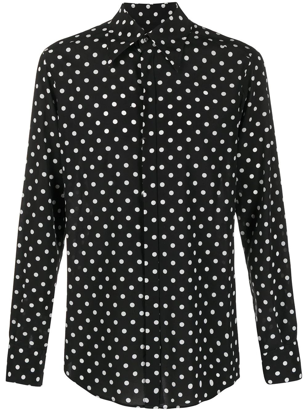 polka dot printed shirt - 1