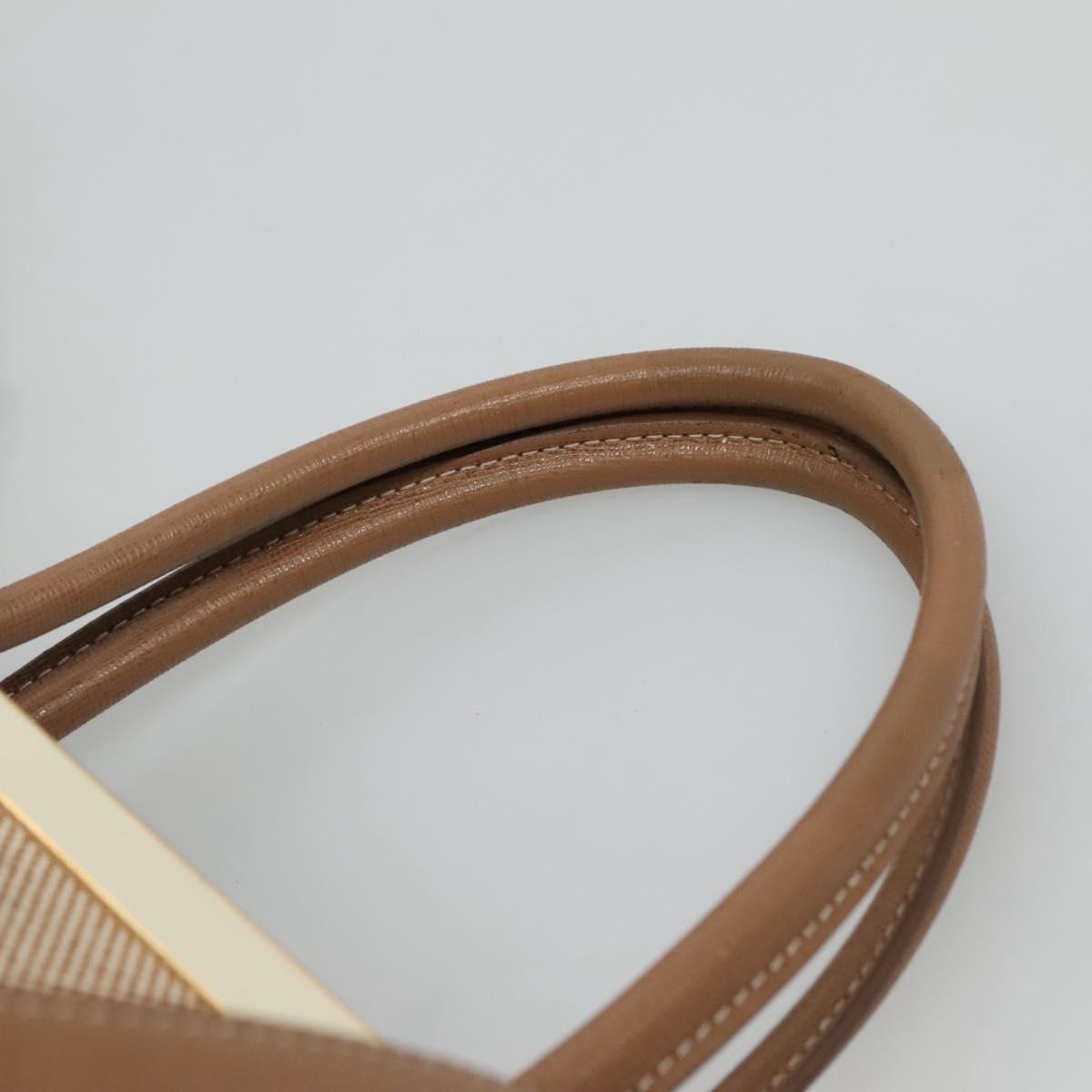 FENDI To Joule Hand Bag Canvas Gold Beige - 8