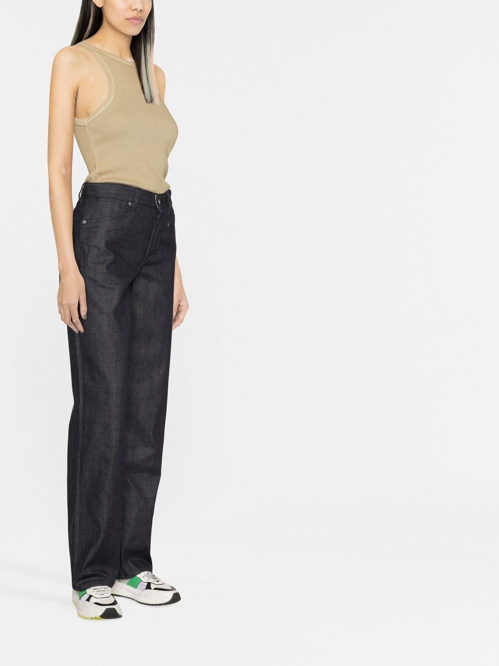 + high-waisted straight-leg jeans - 3