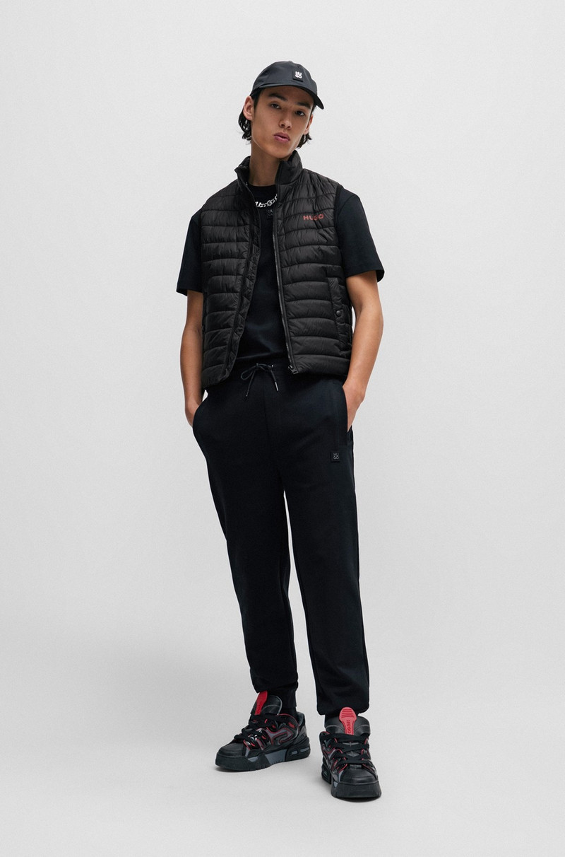 HUGO WATER-REPELLENT PADDED GILET WITH CONTRAST LOGO outlook