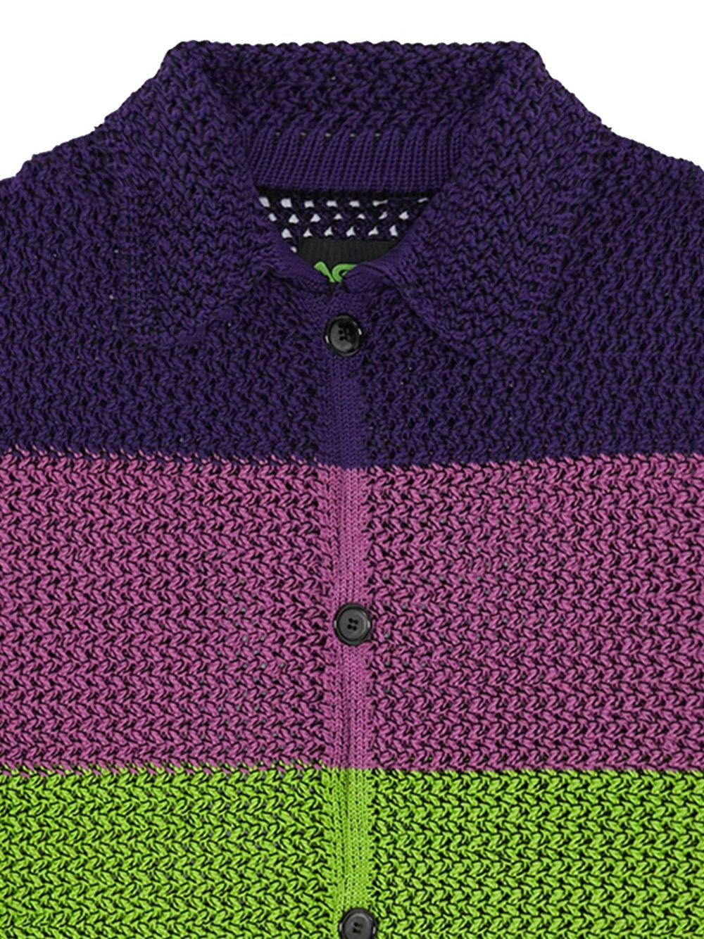 stripe crochet shirt - 3