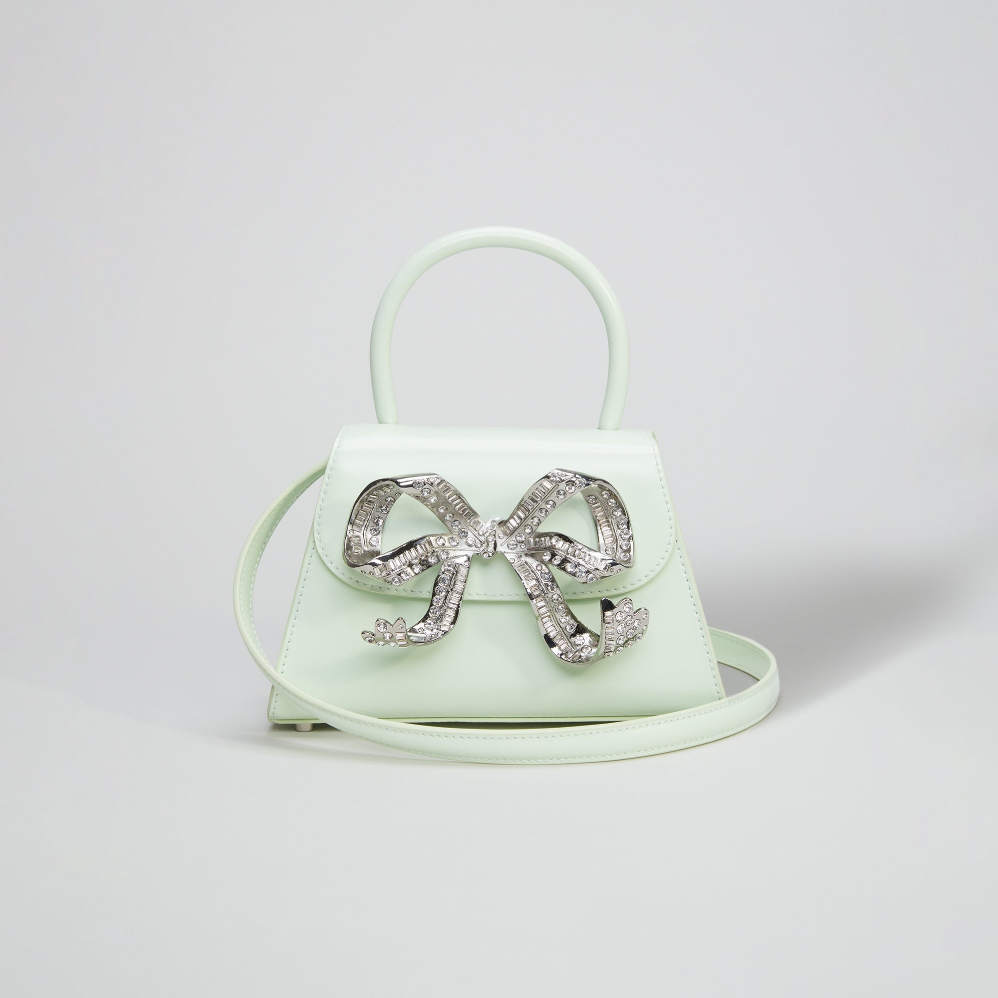The Bow Mini in Pistachio with Diamanté - 4