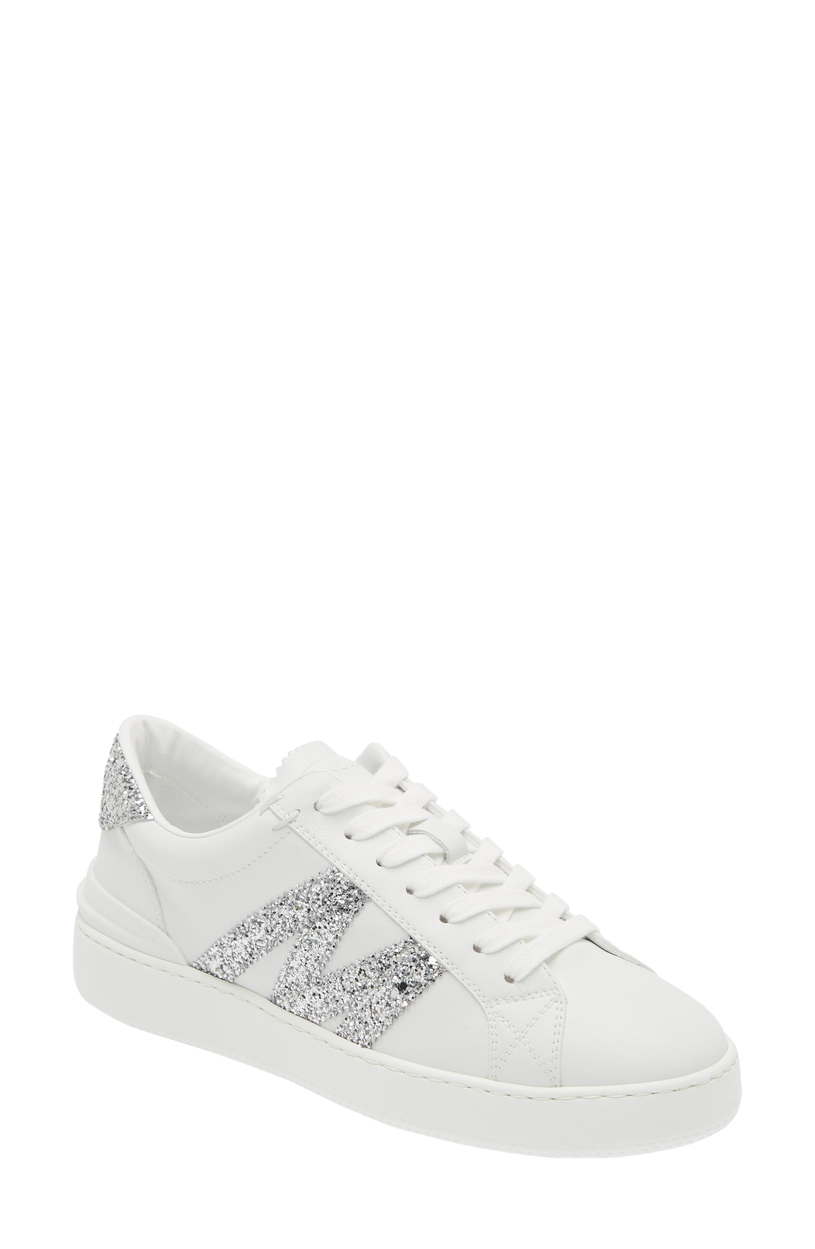 Moncler Monaco M Low Top Sneaker in White/Silver at Nordstrom - 1