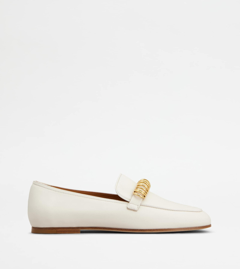 LOAFERS IN LEATHER - WHITE 1