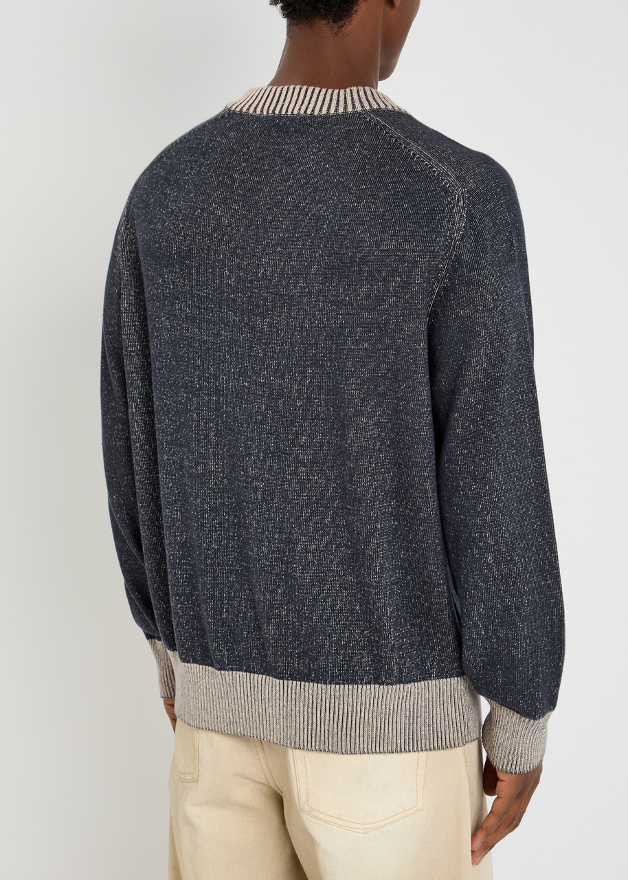 Ymc Two-tone Fine-knit Sweatshirt - 3