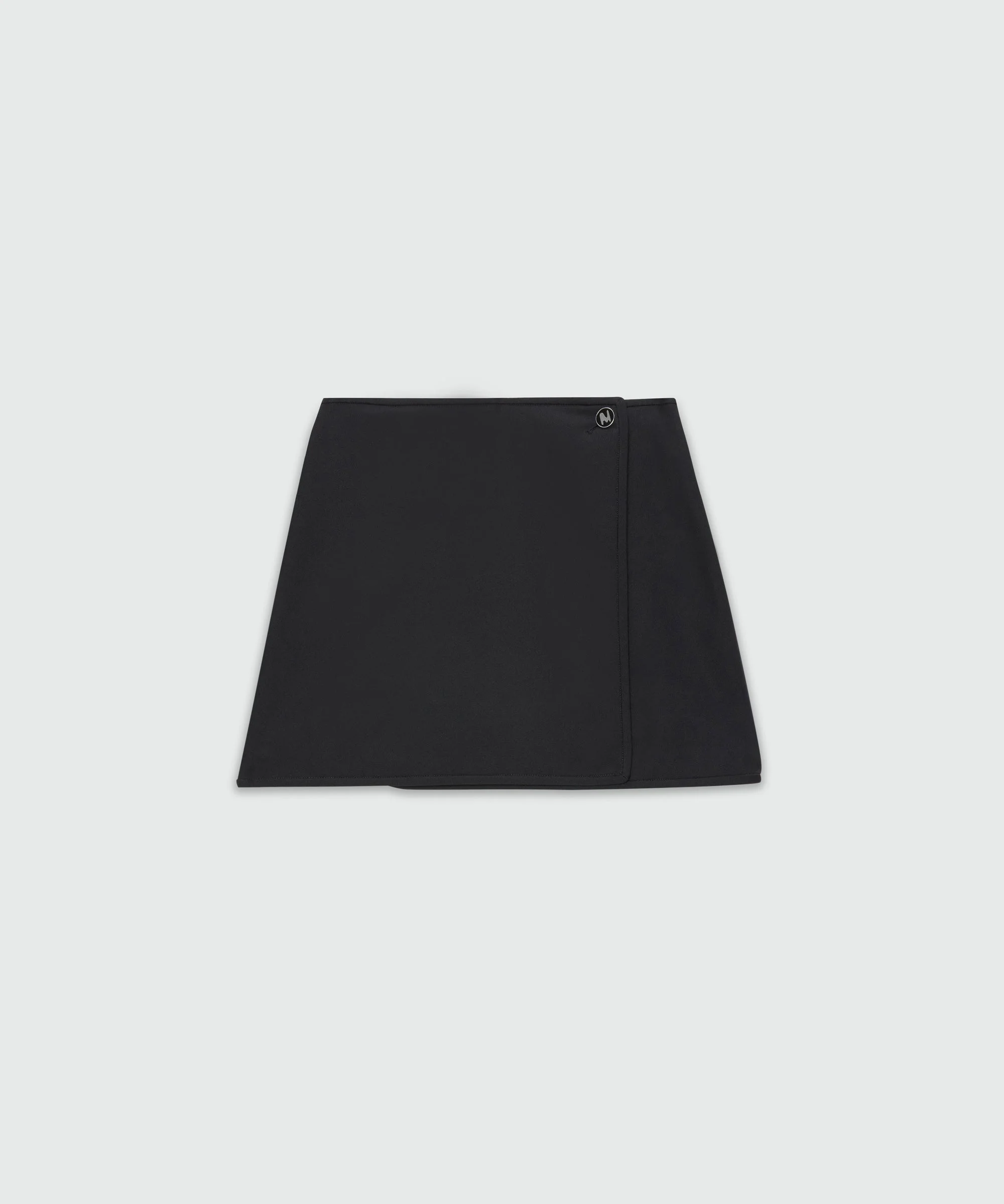 Black cady miniskirt with "TheMwave" detail - 1