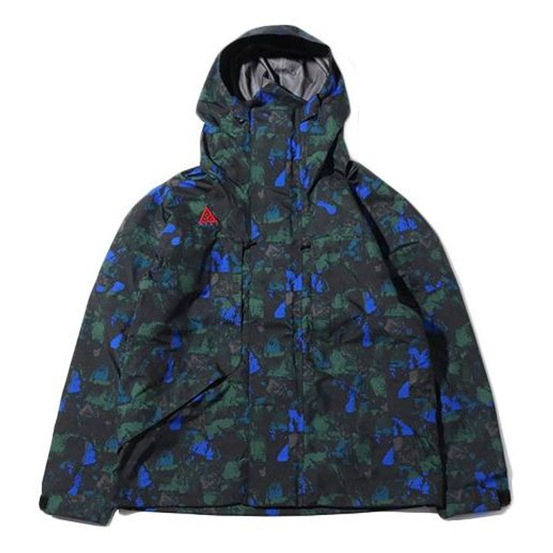 나이키 실험실 ACG Gore-Tex Allover 인쇄 재킷 'Racer Blue Habanero Red'CI0428-416 1