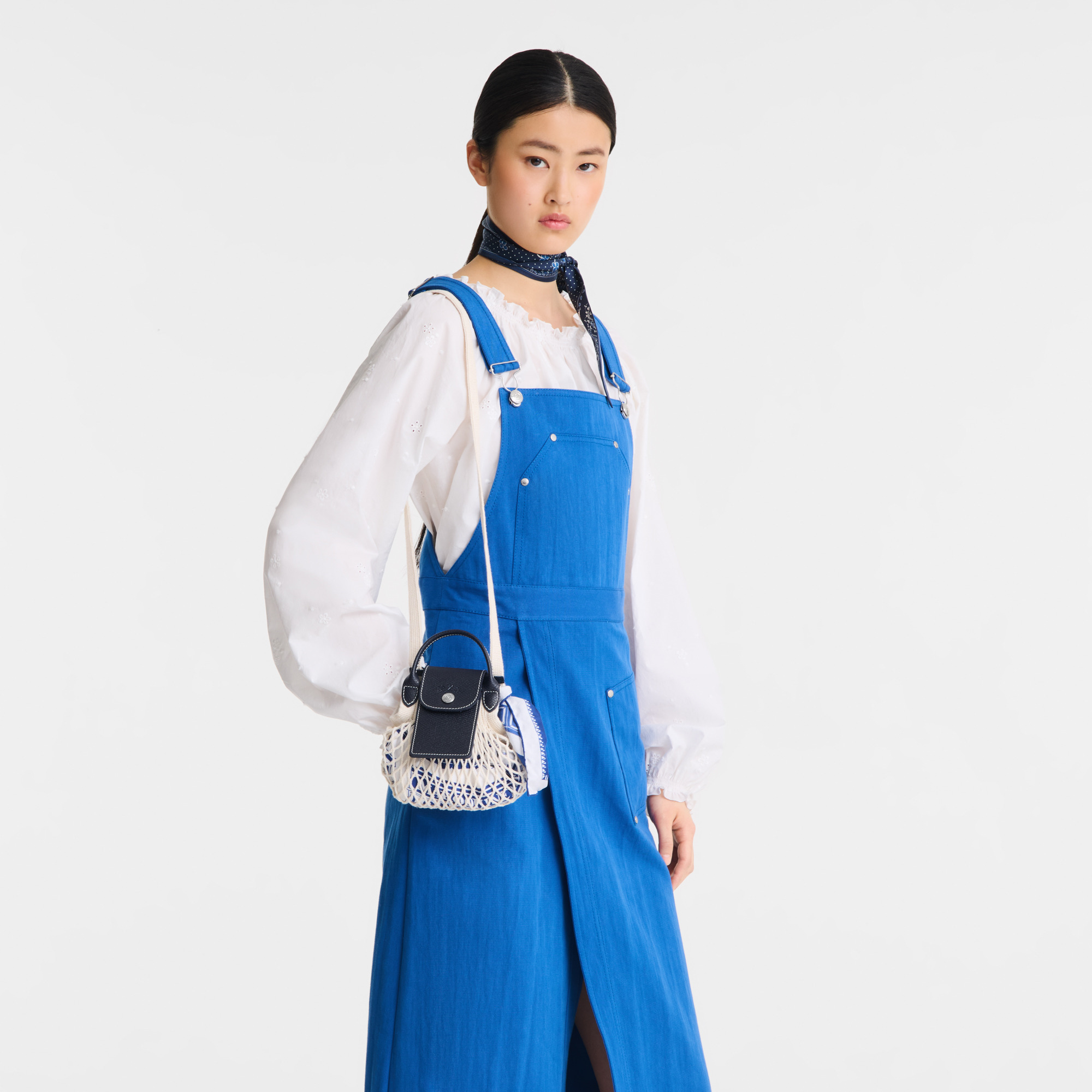 Le Pliage Collection Mesh bag Navy - Canvas - 2