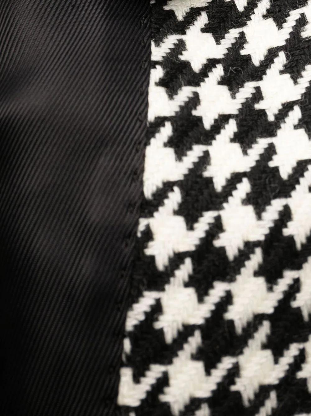 houndstooth-pattern asymmetric wool coat - 6