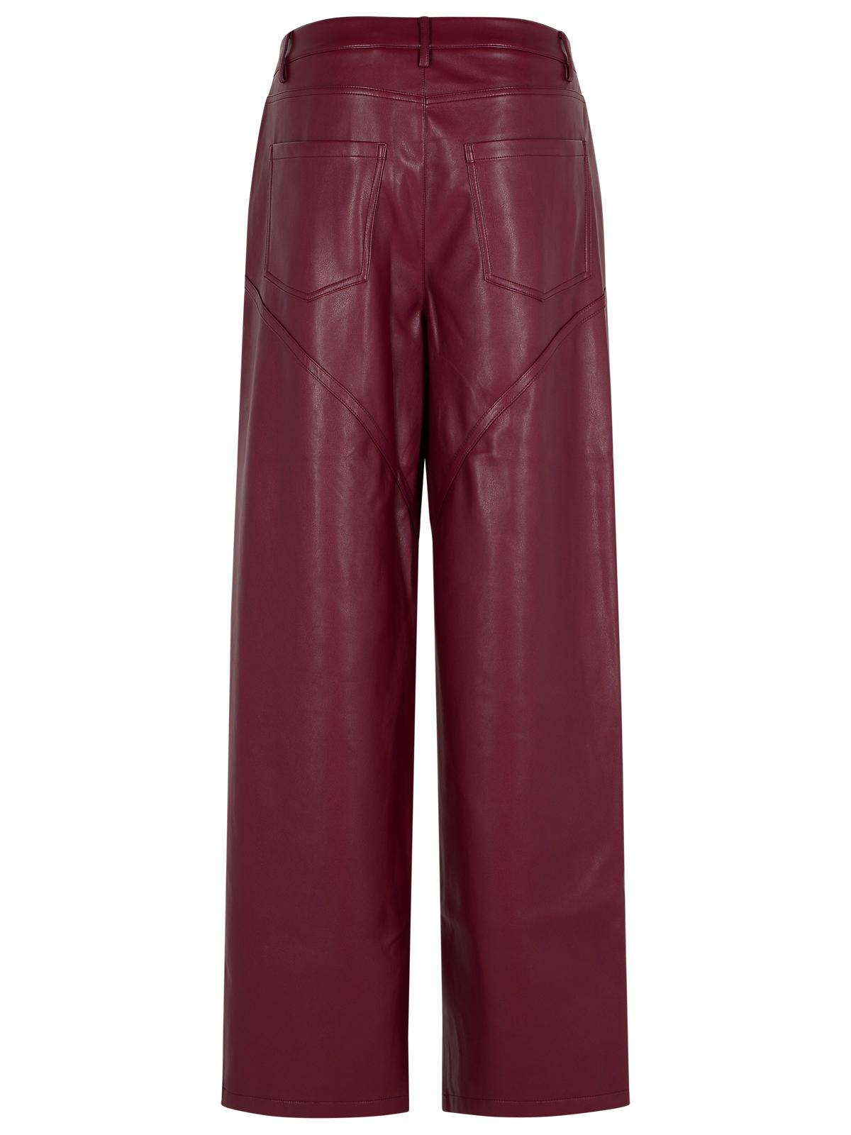 Rotate Burgundy Polyester Pants Women - 3
