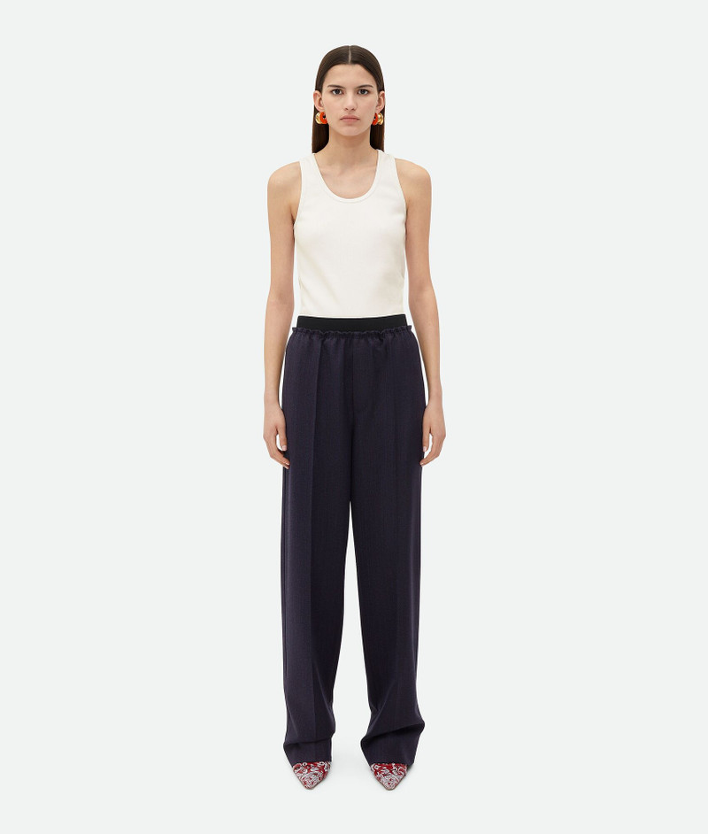 Striped Wool Trousers - 1