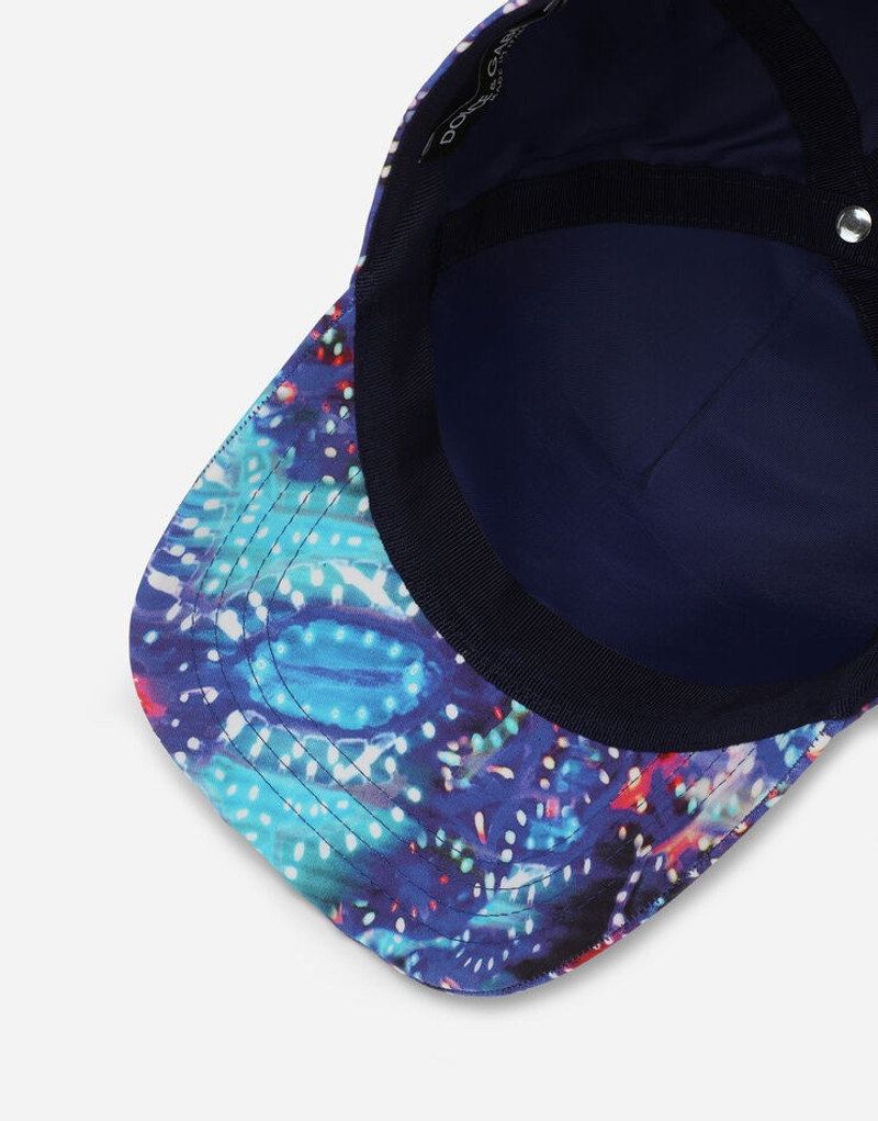 Cotton baseball hat with illumination print 3