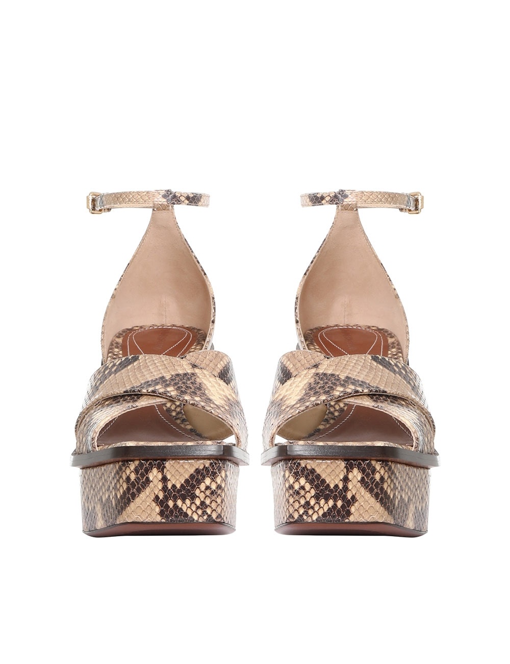 SNAKE PRINTED PLATFORM SANDAL - 5