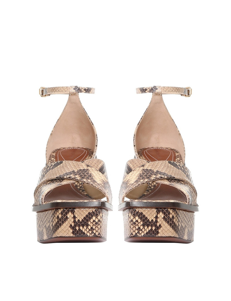 SNAKE PRINTED PLATFORM SANDAL 5
