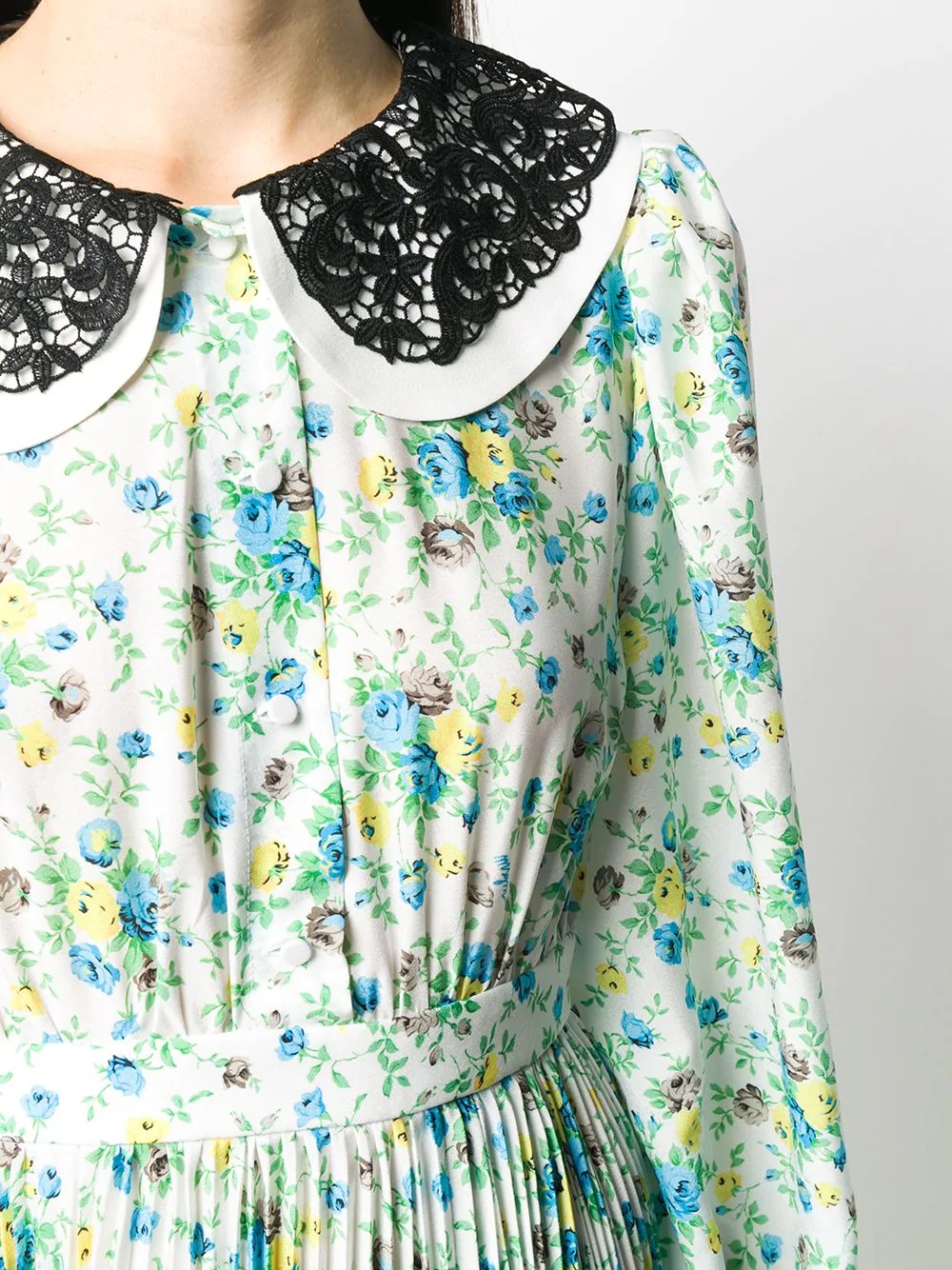 floral print pleated dress - 5