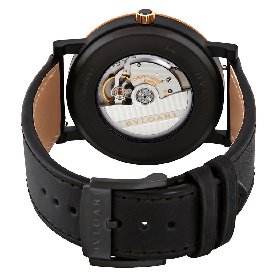 Pre-owned Bvlgari Bvlgari Solotempo Black Dial Men's Watch 102931 - 3