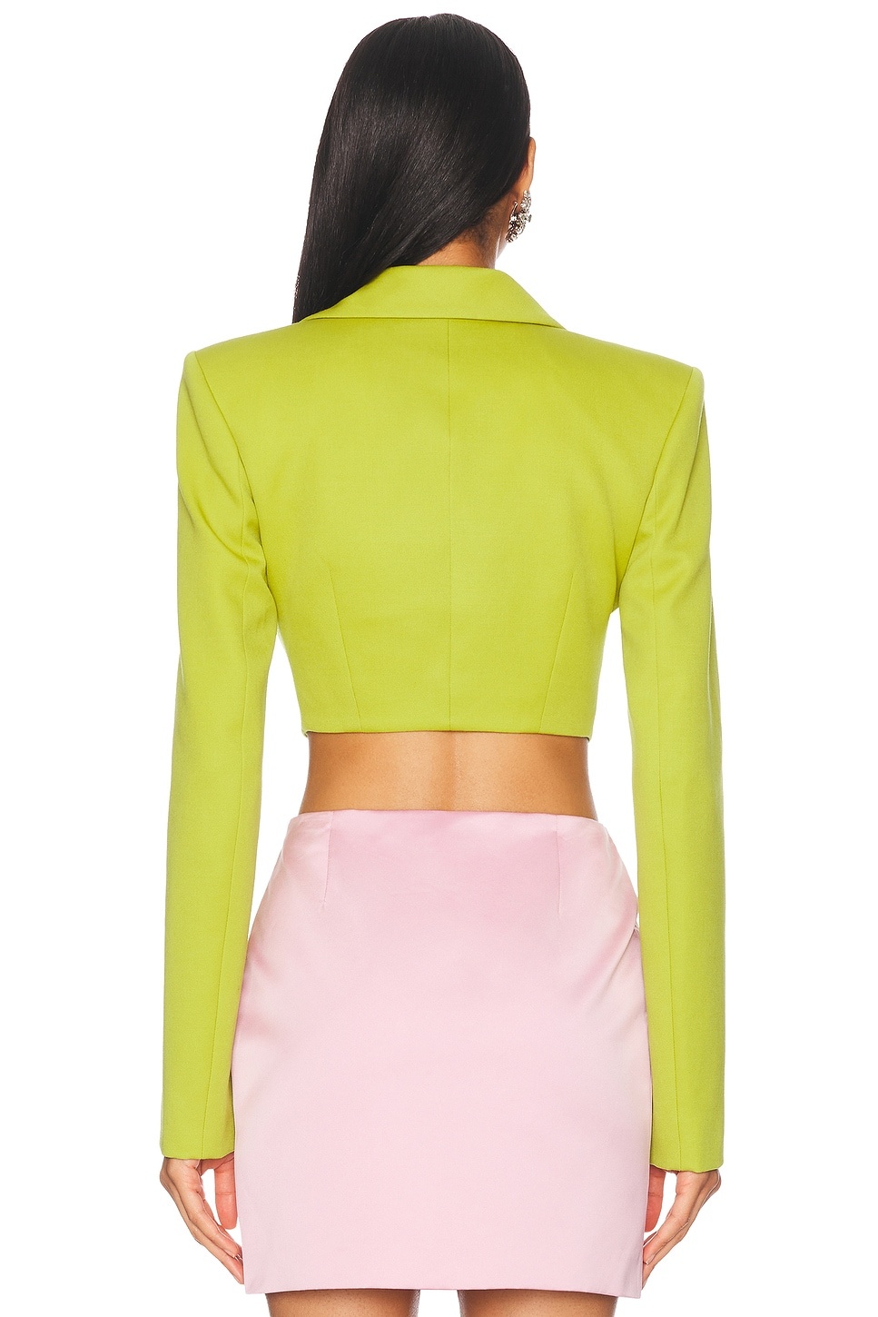 Crystal Embellished Bow Cropped Jacket - 3