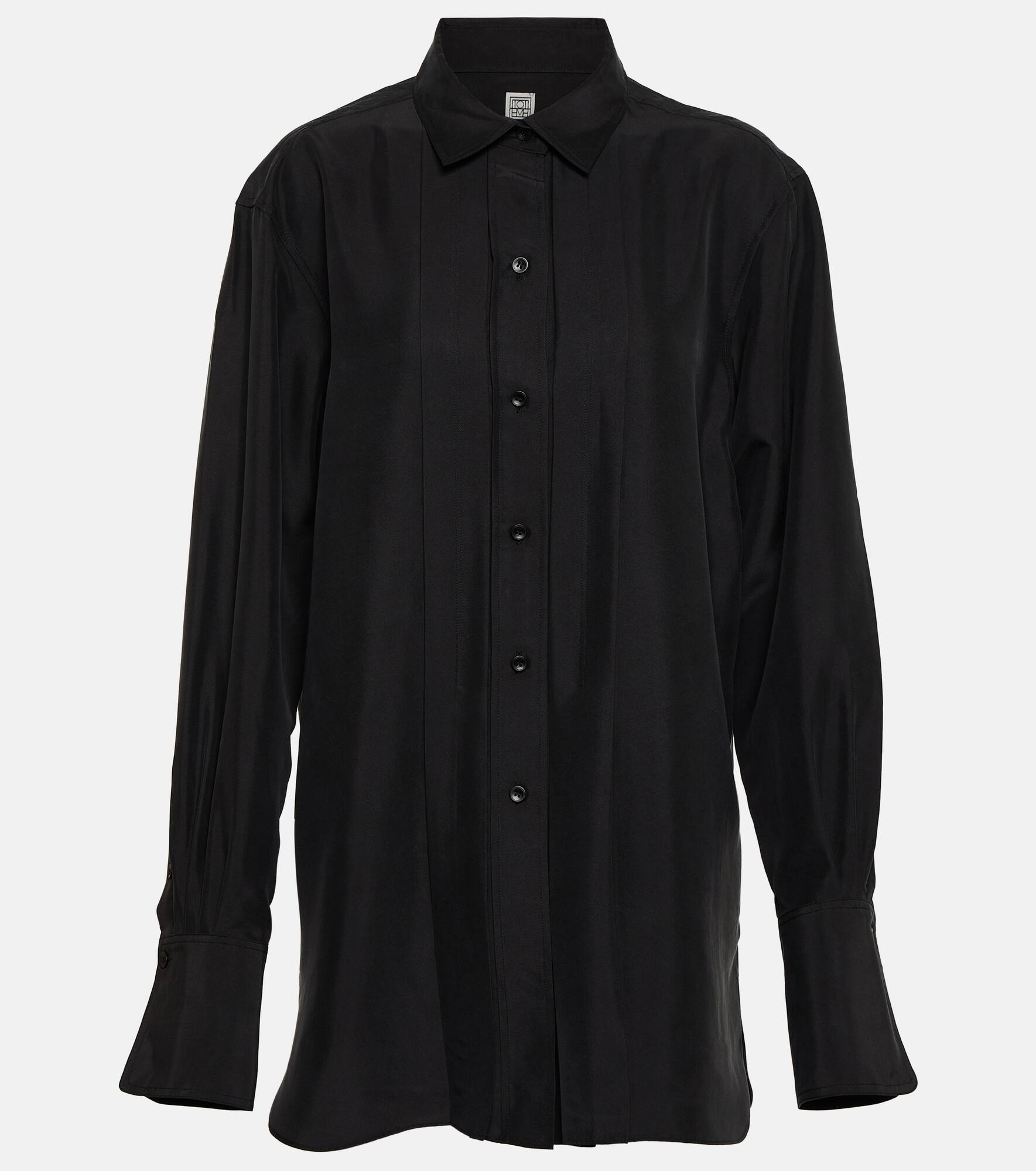 Oversized silk shirt - 1