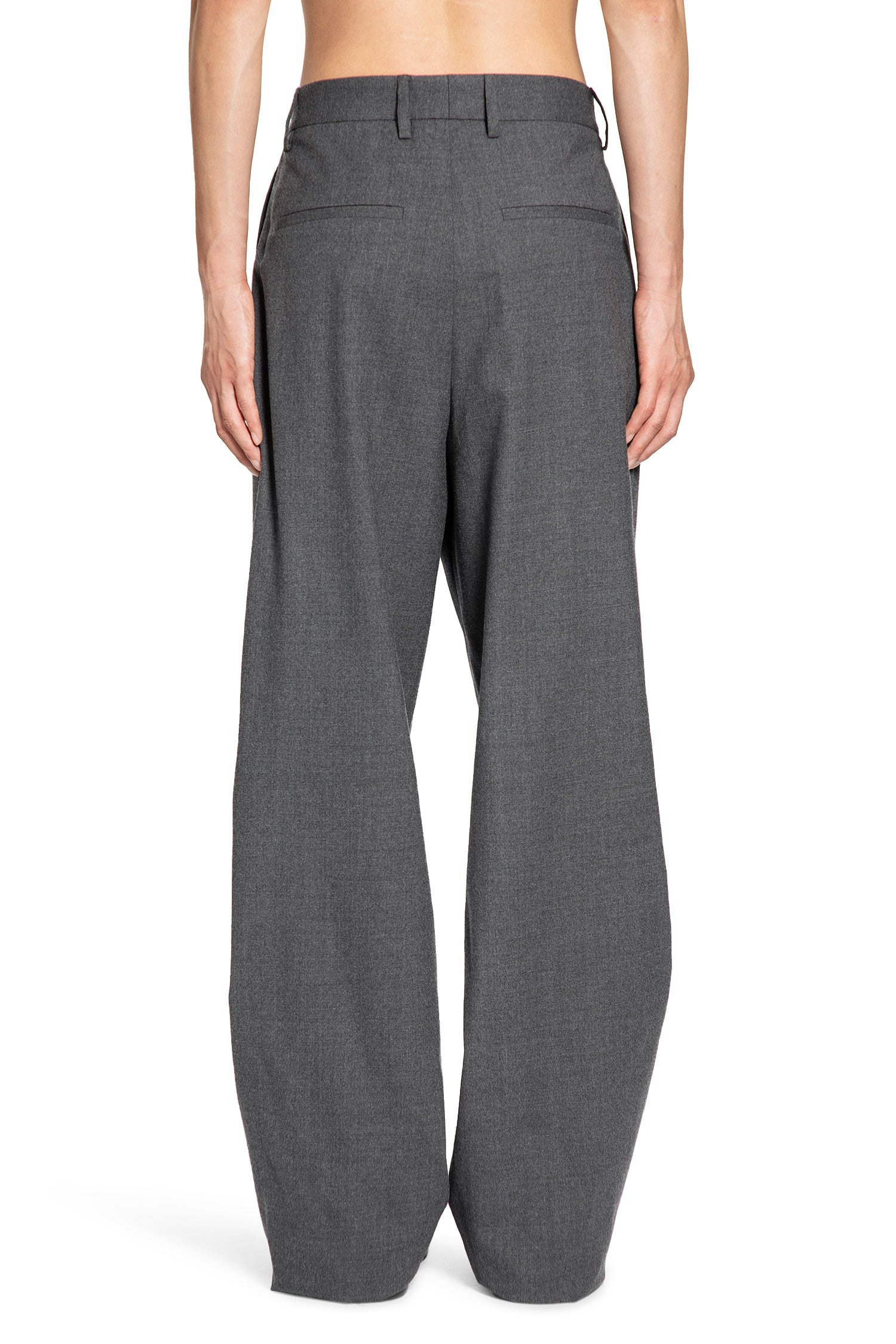 Pleated Wool Trousers - 3